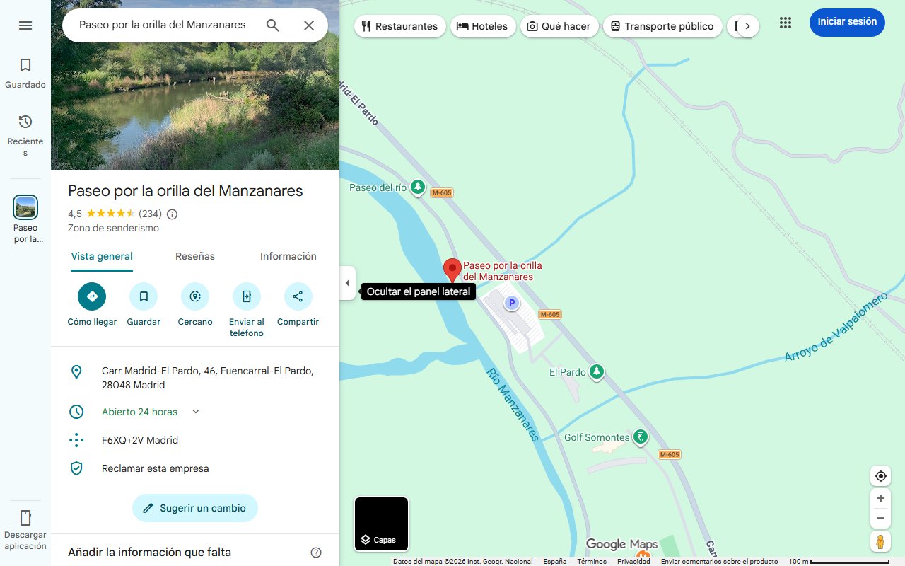 Mapa de A orillas de un río: el pueblo medieval de Palencia con un magnífico claustro plateresco declarado Bien de Interés Cultural