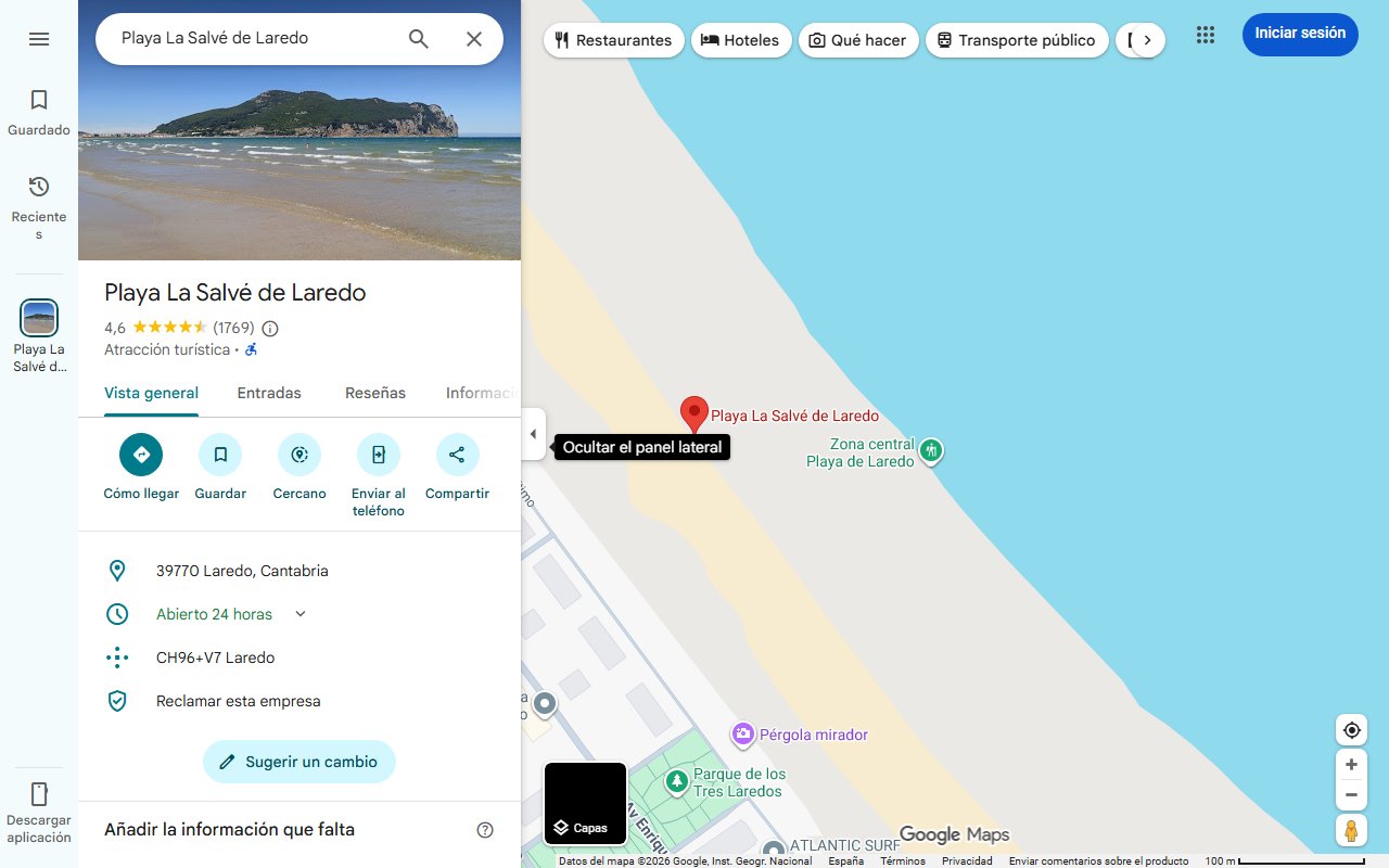Mapa de La espectacular playa del norte de España que hay que visitar sí o sí: dos kilómetros de arena y poco masificada