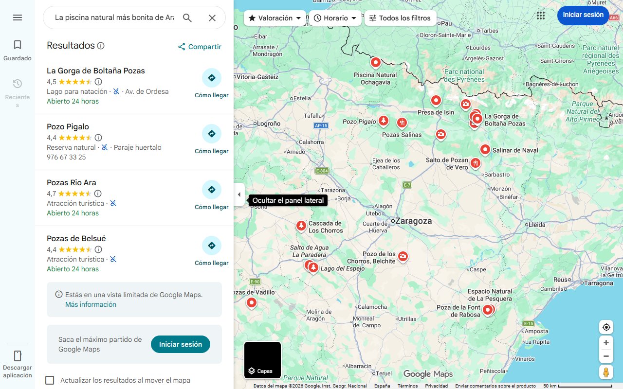 Mapa de La piscina natural más bonita de Aragón para disfrutar este verano: con agua cristalina y a más de una hora de Zaragoza