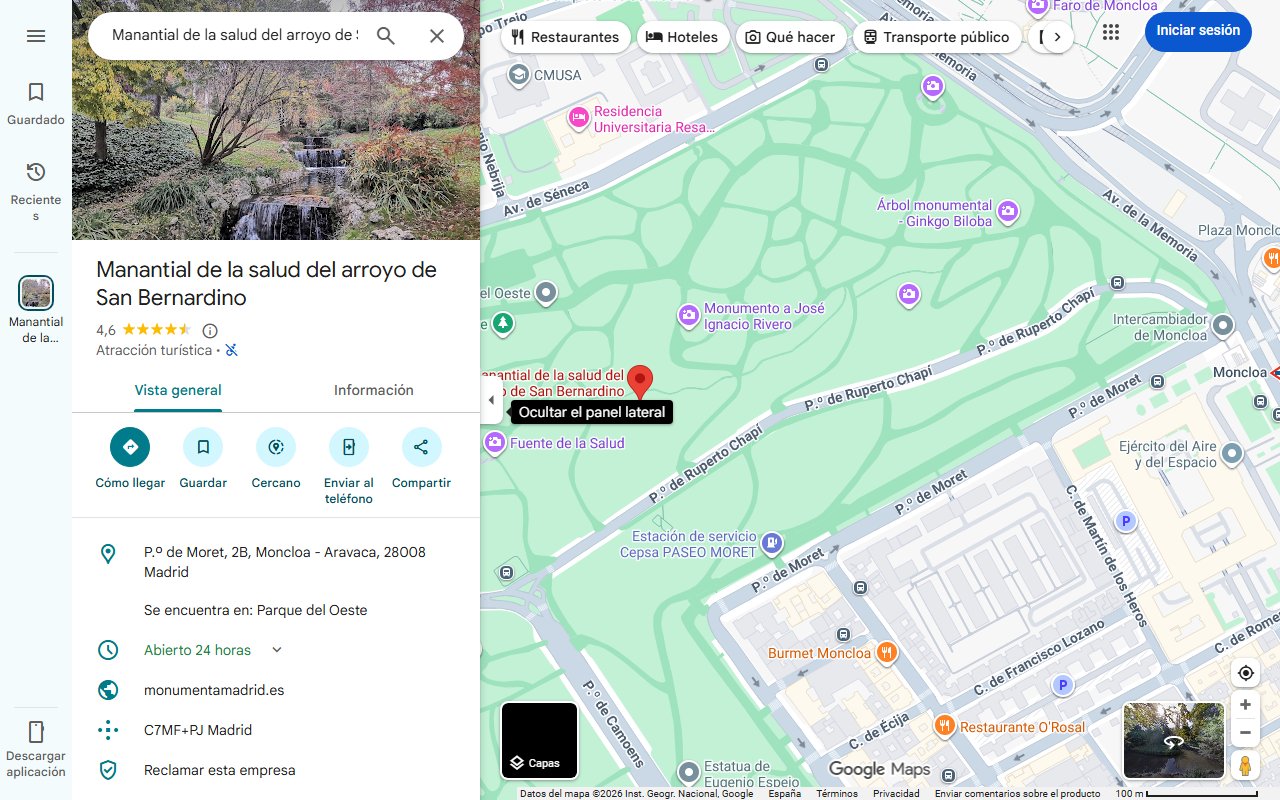 Mapa de La ruta por un manantial de ensueño cerca de Madrid en un pueblo de Segovia que es perfecto para desconectar