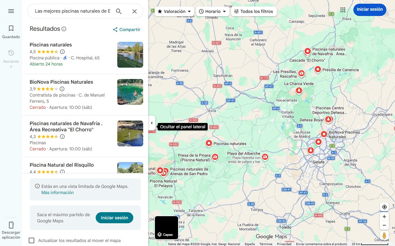 Mapa de Las mejores piscinas naturales de España | Actividad con niños