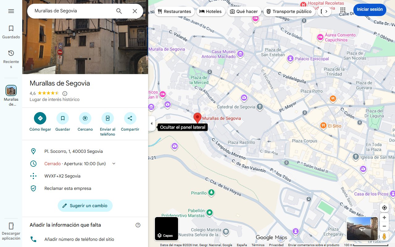 Mapa de Ni Ávila ni Segovia: la joya medieval española del siglo XII que es Patrimonio Mundial desde hace 35 años